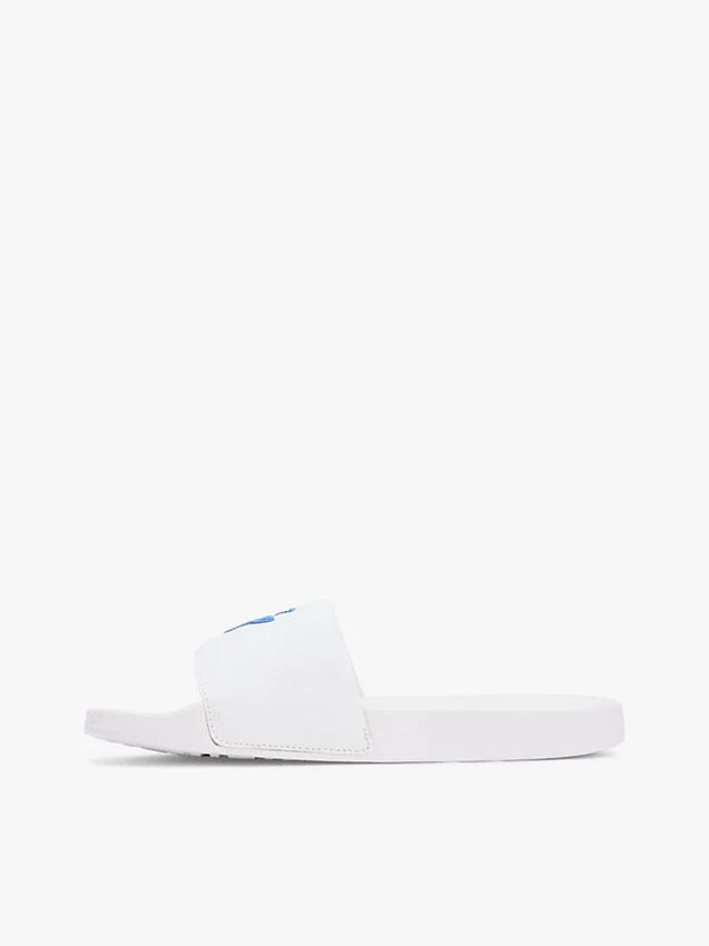 Embroidered Script Monogram Pool Slide Embroidered Script Monogram Pool Slide