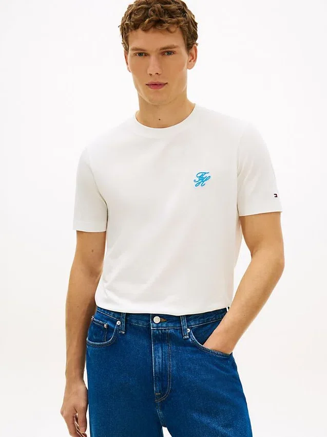 Embroidered Script Monogram T-Shirt Embroidered Script Monogram T-Shirt