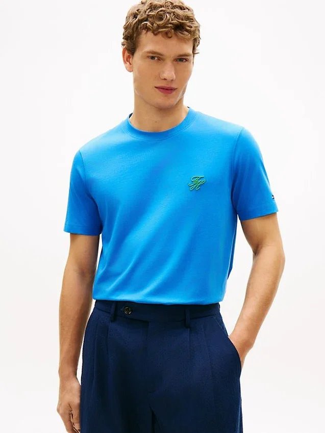 Embroidered Script Monogram T-Shirt Embroidered Script Monogram T-Shirt