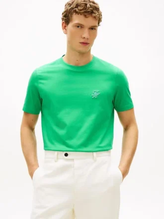 Embroidered Script Monogram T-Shirt