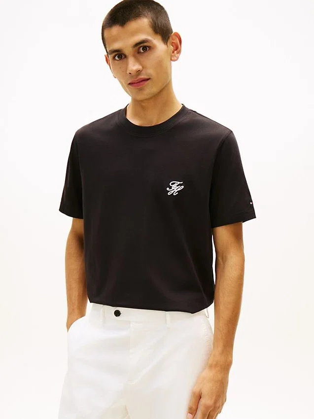 Embroidered Script Monogram T-Shirt Embroidered Script Monogram T-Shirt