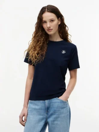 Embroidered Script Monogram T-Shirt