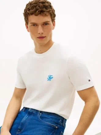 Embroidered Script Monogram T-Shirt