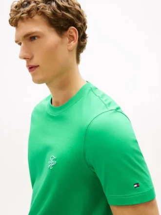 Embroidered Script Monogram T-Shirt