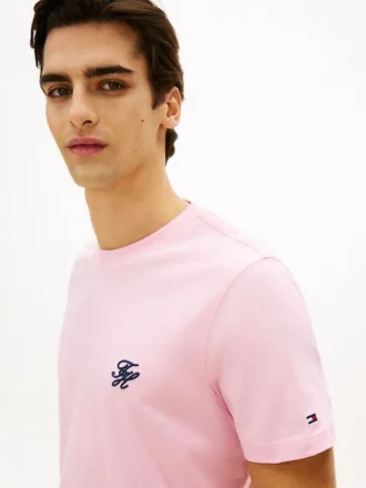 Embroidered Script Monogram T-Shirt