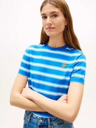 Embroidered Script Monogram T-Shirt