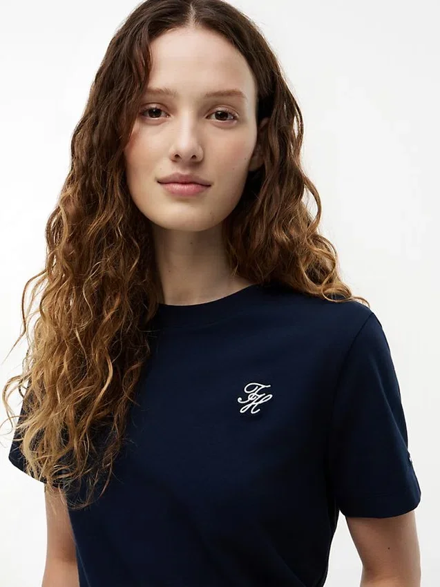 Embroidered Script Monogram T-Shirt Embroidered Script Monogram T-Shirt