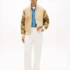 Embroidered Suede Varsity Jacket Embroidered Suede Varsity Jacket
