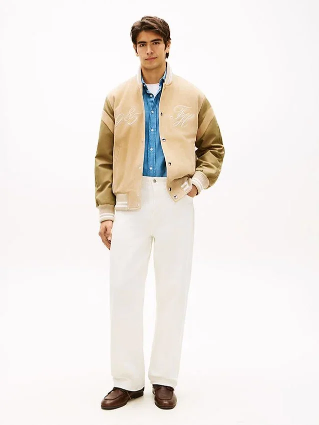 Embroidered Suede Varsity Jacket Embroidered Suede Varsity Jacket