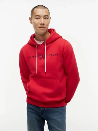 Embroidered Tommy Logo Hoodie