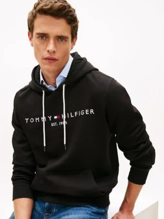 Embroidered Tommy Logo Hoodie