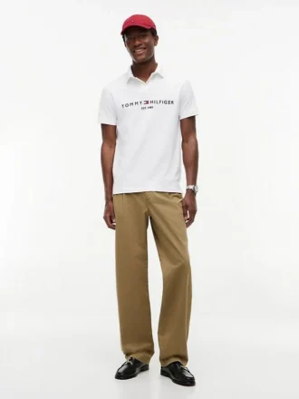 Embroidered Tommy Logo Polo