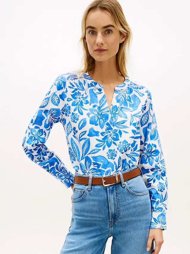 Essential Linen-Blend Pullover Top Essential Linen-Blend Pullover Top