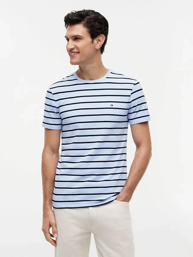 Extra Slim Stripe Stretch-Cotton T-Shirt Extra Slim Stripe Stretch-Cotton T-Shirt