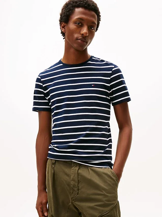 Extra Slim Stripe Stretch-Cotton T-Shirt Extra Slim Stripe Stretch-Cotton T-Shirt