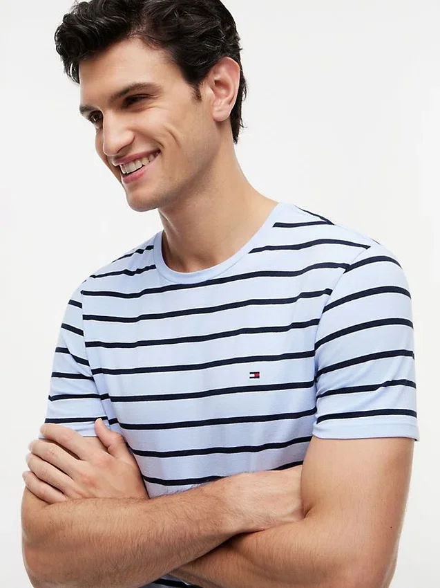 Extra Slim Stripe Stretch-Cotton T-Shirt Extra Slim Stripe Stretch-Cotton T-Shirt