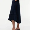 Flag Logo Trim Midi Skirt