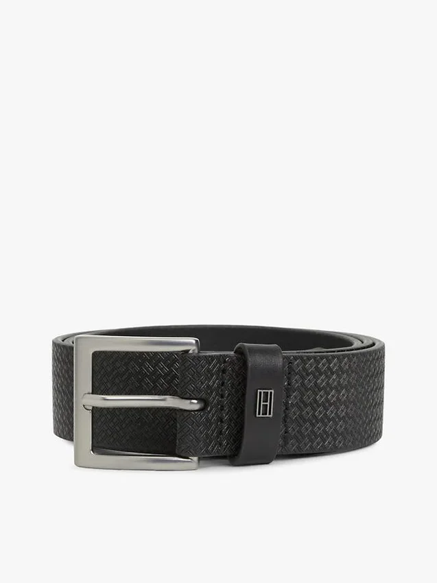 Flag Print Square-Buckle Leather Belt Flag Print Square-Buckle Leather Belt