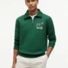 Floral Logo Quarter-Zip Polo Sweatshirt
