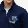 Floral Logo Quarter-Zip Polo Sweatshirt