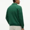 Floral Logo Quarter-Zip Polo Sweatshirt