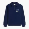 Floral Logo Quarter-Zip Polo Sweatshirt