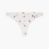 Floral-Printed Jersey Thong