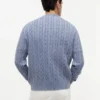 Garment-Dyed Cable Knit Cardigan