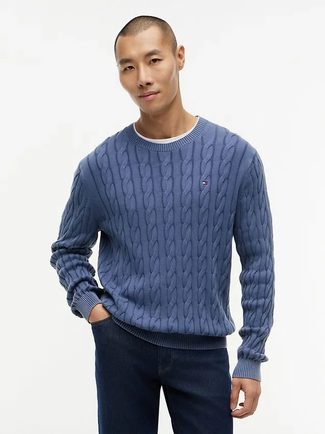 Garment-Dyed Cable Knit Sweater Garment-Dyed Cable Knit Sweater