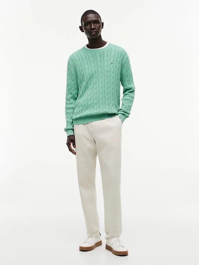 Garment-Dyed Cable Knit Sweater Garment-Dyed Cable Knit Sweater