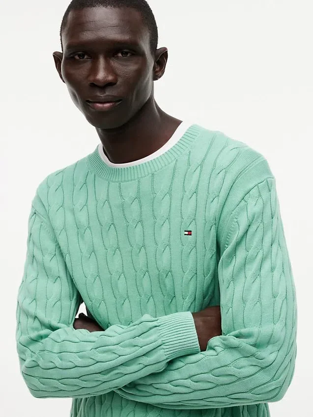 Garment-Dyed Cable Knit Sweater Garment-Dyed Cable Knit Sweater