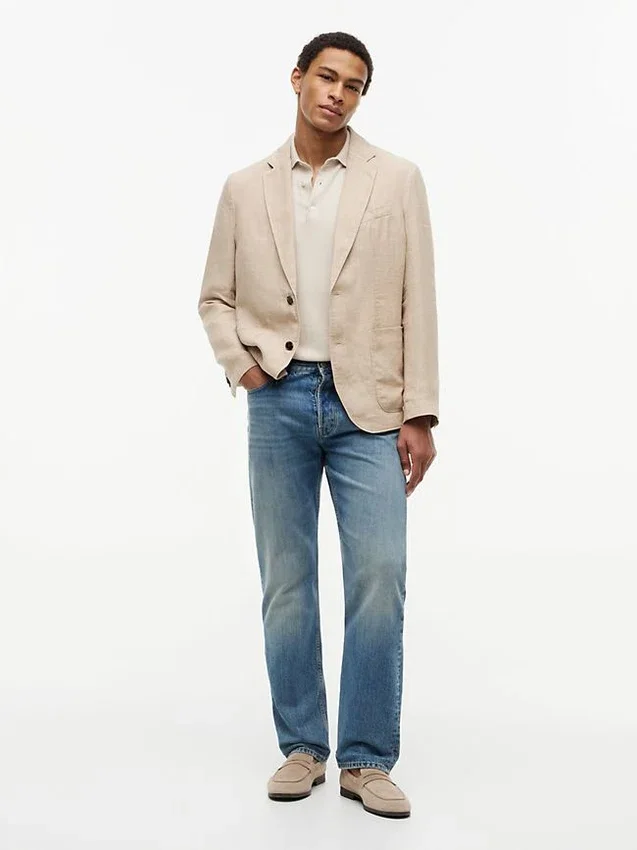 Garment-Dyed Linen Casual Blazer Garment-Dyed Linen Casual Blazer