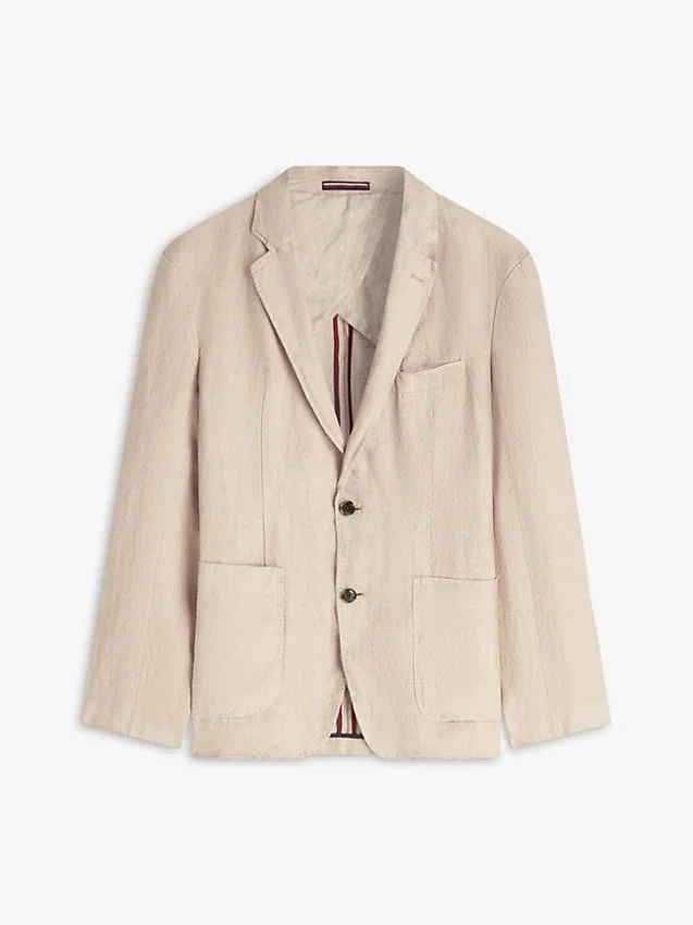 Garment-Dyed Linen Casual Blazer Garment-Dyed Linen Casual Blazer
