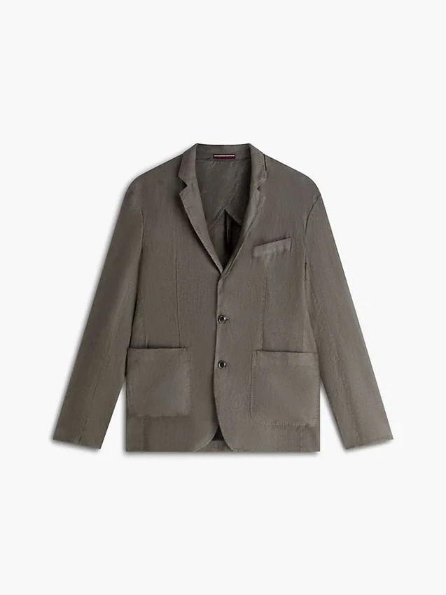 Garment-Dyed Linen Casual Blazer Garment-Dyed Linen Casual Blazer