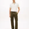 Garment-Dyed Straight Cargo Pants