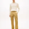Garment-Dyed Straight Cargo Pants