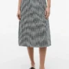 Gingham Linen-Blend Midi Skirt Gingham Linen-Blend Midi Skirt