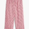 Gingham Linen-Blend Pull-On Pant