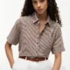 Gingham Linen-Blend Shirt