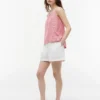 Gingham Linen-Blend Tank Top Gingham Linen-Blend Tank Top