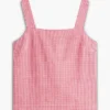 Gingham Linen-Blend Tank Top Gingham Linen-Blend Tank Top