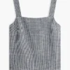 Gingham Linen-Blend Tank Top Gingham Linen-Blend Tank Top