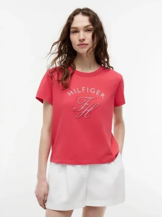 Gingham Script Monogram T-Shirt