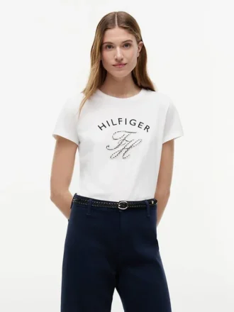 Gingham Script Monogram T-Shirt