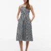 Gingham Shirred Linen-Blend Midi Dress Gingham Shirred Linen-Blend Midi Dress