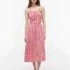 Gingham Shirred Linen-Blend Midi Dress Gingham Shirred Linen-Blend Midi Dress