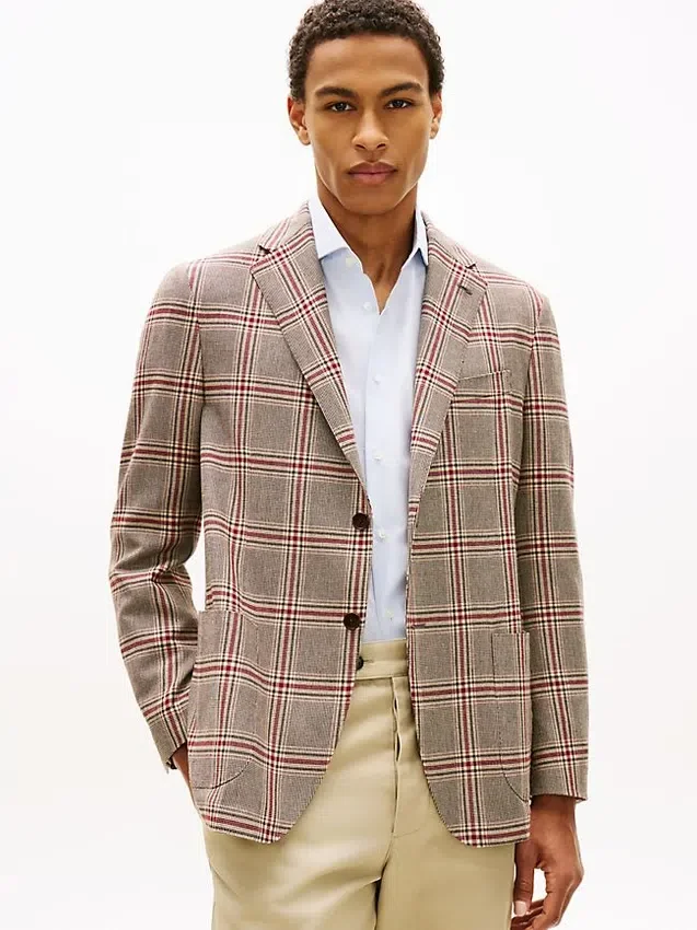 Glen Plaid Wool-Blend Blazer Glen Plaid Wool-Blend Blazer
