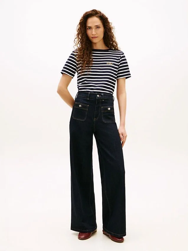 Gold-Button Cotton Interlock T-Shirt Gold-Button Cotton Interlock T-Shirt