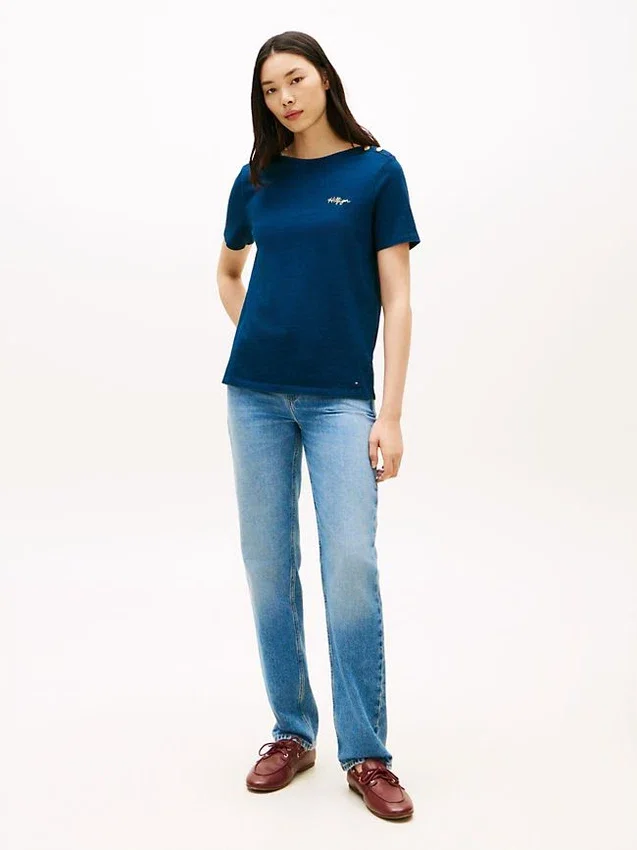 Gold-Button Cotton Interlock T-Shirt Gold-Button Cotton Interlock T-Shirt