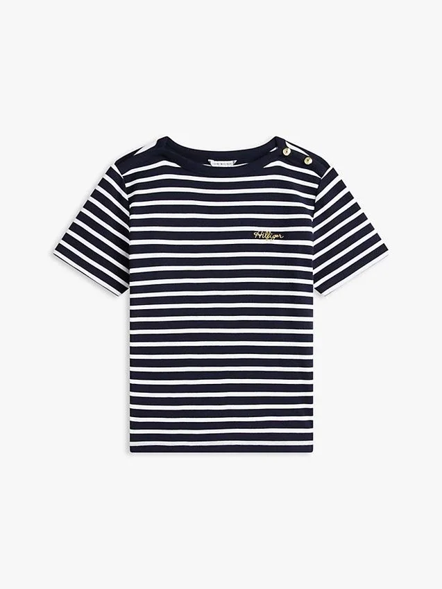 Gold-Button Cotton Interlock T-Shirt Gold-Button Cotton Interlock T-Shirt